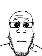 closed_mouth glasses neutral oh_my_god_she_is_so_attractive soyjak stubble subvariant:neutralplier variant:markiplier_soyjak // 600x800 // 23.5KB