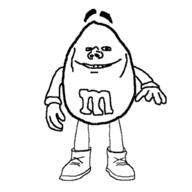 arm candy full_body hand leg m&ms shoe smile soyjak variant:impish_soyak_ears // 1024x1024 // 167.8KB