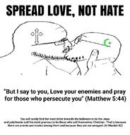 2soyjaks christianity gay hand islam jews kiss matthew_(bible) matthew_5:44 mustache soyjak stubble subvariant:flarteyejak variant:fisheyejak variant:flartson // 600x625 // 79.5KB