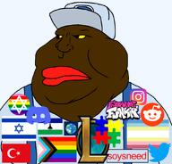 award brown_skin closed_mouth clothes hat jewish_star jews judaism meta:tagme soysneed_(nameroach_tranny) soysneed_(user) star_of_david trend:slopjak variant:meximutt // 888x849 // 224.6KB