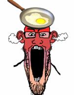 angry animated ear egg food fume glasses open_mouth red_skin soyjak stubble variant:markiplier_soyjak // 785x1000 // 332.0KB