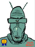 antenna award cartoon chudbob chum_bucket green_skin mucus nickelodeon one_eye open_mouth plankton_(spongebob_squarepants) red_eyes soyjak spongebob_squarepants stubble subvariant:euromutt v-shaped_eyebrows variant:markiplier_soyjak white_background yellow_sclera // 594x797 // 47.0KB