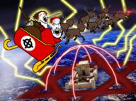 666 blood christianity christmas cross flying horn iron_dome israel jesus jews judaism lightning orthodox_cross present red reindeer rudolph saint santa santa_hat satan saturn sleigh star_of_david sword temple variant:chudjak variant:cobson variant:impish_soyak_ears // 1264x938 // 1.6MB