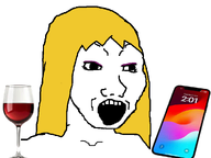 blond eyelashes girl iphone iphone_17 makeup open_mouth series:remastered_soyjaks subvariant:soyrah variant:soyak wine wine_glass woman yellow_hair // 1005x753 // 122.8KB