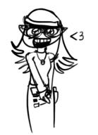 beanie blue_eyes clothes glasses hair oekaki variant:soytan // 457x633 // 103.1KB