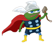 amphibian animal blue_eyes cape closed_mouth clothes frog full_body green_skin hammer hand hat helmet holding_hammer holding_object lips nas nas:pepe pepe pepe_the_frog shoe subnas:apu superhero thor transparent_background wing // 1898x1508 // 986.1KB