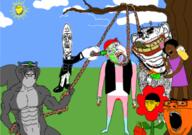 angry animal arm asian black_skin bloodshot_eyes buck_teeth buff drawn_background ear estonia flockmod flower full_body glasses grey_squirrel hand ias_to_be_kept leg meta:tagme multiple_soyjaks mustache open_mouth plant smile snout soyjak stubble subvariant:gapejak_female subvariant:ominous_impish_squirrel sun tail thrembo tongue tranny trend:squirreljakking variant:bernd variant:gapejak variant:impish_soyak_ears variant:sidjak variant:soyak yellow_skin yellow_teeth // 648x454 // 272.2KB