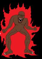 angry black_skin fire full_body red_eyes soyjak variant:angry_soyjak // 4058x5654 // 348.0KB