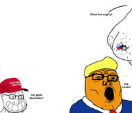 ass donald_trump maga_hat russian_flag smile star_of_david variant:tony_soprano_soyjak // 1515x1296 // 300.8KB