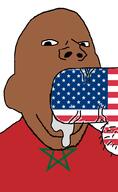 blowjob brown_skin cum flag looking_at_you meta:pornographic_content morocco penis soyjak subvariant:blowjob_gapejak united_states variant:gapejak // 600x975 // 136.9KB