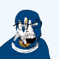 angry animal bird blood flag glasses hair looking_at_you louisiana mustache open_mouth pelican soyjak state stubble teeth text transparent_background united_states variant:feraljak // 1500x1500 // 292.0KB