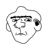 ear ear_hair frown soyjak unibrow variant:ishish_soyak_ears // 750x750 // 30.1KB