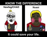 2soyjaks arm baby badge blush brown_skin clothes deformed discord eyebrows glasses hair immigrant instagram know_the_difference leg lips looking_at_you nate newfag nusoicaca shorts soot_colors soyteen subvariant:hunky_twink_sex_machine subvariant:jacobson teeth text tiktok toss twitter variant:a24_slowburn_soyjak variant:alicia white_background white_skin wrinkles xitter yellow_hair // 1503x1177 // 348.2KB