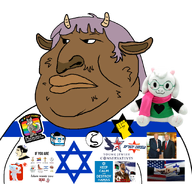 atheism brain christianity clothes deltarune donald_trump ear fat fist flag flag:israel flag:palestine flag:united_states fur furry gay goat hair hamas horn islam jewish_nose judaism kahanism long_hair mutt nas nas:yes_chad purple_hair ralsei_(deltarune) reddit snoo star_of_david subvariant:mariana tranny tshirt united_states upvote variant:meximutt video_game zoophile // 1665x1592 // 1.0MB