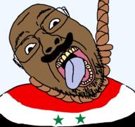 country flag glasses hanging mustache open_mouth soyjak stubble syria tongue variant:bernd // 768x719 // 77.5KB