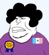 award closed_mouth clothes fat mexico obese series:muttverse soyjak sr_pelo srpelo stubble transgender_flag transparent_background variant:meximutt youtube // 888x996 // 69.6KB