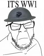 brodie_helmet closed_eyes closed_mouth glasses helmet its_over marine meta:tagme stubble text variant:feraljak world_war_1 // 308x390 // 75.4KB