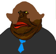 black_skin brown_hair brown_skin clothes democrat demon fat female hair indian kamala_harris necktie nigger pajeet red_lips shitskin suit tranny variant:meximutt yellow_teeth // 888x849 // 199.1KB