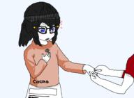 2soyjaks arm avengers beanie blue_eyes blush clothes dress eyelashes female glasses hair hand happy hat heart long_hair marriage nails nate necklace no_nose open_mouth ring soy soyjak soylent_(cacao) teeth transparent_background variant:soytan white_skin // 1000x733 // 29.9KB