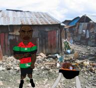 africa bald black_skin buff cannibalism clothes cooking flag food freemason haiti irl_background muscles subvariant:unbotheredchud trash variant:bernd variant:chudjak // 1964x1807 // 4.8MB