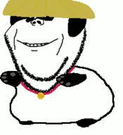 animated arm bell charm china collar dance dancing_swede ear full_body leg panda paw smile soyjak straw straw_hat stubble template variant:impish_soyak_ears // 230x253 // 33.1KB