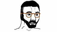 artist:sectionalism beard closed_mouth glasses hair haircut horn_rimmed_glasses mustache smile soyjak undercut variant:chudjak // 800x450 // 38.5KB