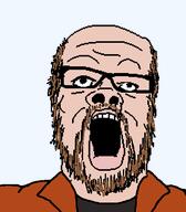 beard bennings_(the_thing) brown_hair clothes coat glasses lips movie open_mouth soyjak the_thing transparent_background variant:a24_slowburn_soyjak white_skin // 454x520 // 12.0KB