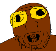 arthur_brown glasses soyboy stubble teeth teeth_showing variant:brownjak wrinkles // 651x596 // 8.3KB