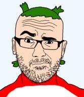 4chan anime closed_mouth glasses green_hair hair raised_eyebrow stubble variant:vsauce vsauce yotsoyba // 500x580 // 13.7KB