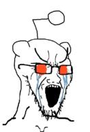 angry antenna crying ear glasses large_eyebrows open_mouth orange_eyes reddit redditard soyjak stretched_mouth stubble variant:soyak // 564x823 // 170.0KB