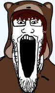 anime clothes female glasses hair hat iwakura_lain open_mouth serial_experiments_lain soyjak stretched_mouth stubble variant:markiplier_soyjak // 596x1008 // 81.0KB