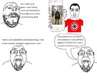 4soyjaks abortion artist:sectionalism auschwitz bald clothes death gigachad glasses hand holding_object holding_phone nazism open_mouth phone pickle_rick pol_(4chan) rick_and_morty safe_edgy satanism smile speech_bubble stubble subvariant:chudjak_front swastika text variant:bernd variant:chudjak variant:gapejak // 2160x1884 // 665.7KB