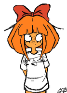 arm body brown_skin clothes eyebrows female girl glasses hair leg long_hair looking_at_you looking_diagonally looking_to_the_right looking_up meta:not_oc nose ongezellig orange_hair smile stubble subvariant:wholesome_soyjak teeth text transparent_background variant:gapejak white_skin // 1588x2187 // 1.3MB