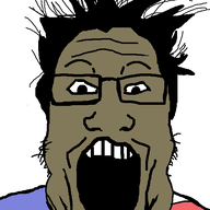 brown_skin clothes country flag flag:united_states glasses hair merican open_mouth soyjak stubble united_states variant:markiplier_soyjak // 570x800 // 34.5KB