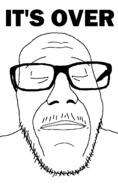 closed_eyes closed_mouth glasses its_over mustache soyjak stubble text variant:punkjak // 918x1497 // 33.2KB