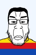 closed_mouth flag flag:north_holland glasses hair lips merge netherlands neutral north_holland soyjak stubble subvariant:chudplier transparent transparent_background variant:chudjak variant:markiplier_soyjak // 600x900 // 15.1KB