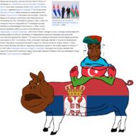 azerbaijan brown_skin flag:azerbaijan flag:serbia fnf_pedo pig serbia sitting subvariant:chudplier variant:meximutt wikipedia // 2048x2048 // 1.4MB