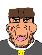 angry brown_hair closed_mouth flag:mexico glasses green_eyes grey_shirt joe_mama joel_(user) joeltoko merge mexico meximutt satoko_houjou(namefag) stubble subvariant:chudplier tan_skin variant:chudjak variant:markiplier_soyjak variant:meximutt yellow_sclera // 582x773 // 20.2KB