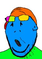 analog_horror colorful ear glasses grey_skin meta:low_resolution no_eyes no_nose soyjak stubble subvariant:wholesome_soyjak variant:gapejak // 200x283 // 4.2KB