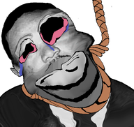 martin_luther_(nigger_from_Georgia) martin_luther_king_jr mlk realistic rope subvariant:jartycuck subvariant:patrick suit_and_tie variant:chudjak // 1050x996 // 396.1KB