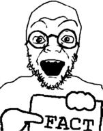 fact glasses open_mouth pointing sign smile stubble variant:fluxjak // 601x763 // 72.1KB
