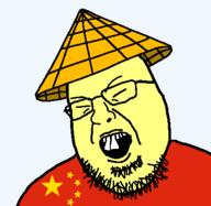 asian_conical_hat buck_teeth china flag:china slanted_eyes variant:shotjak yellow_skin // 417x407 // 15.6KB