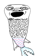 andrew_visser bald deformed distorted fins fish gartic_phone gills glasses mermaid open_mouth stubble transparent_background variant:unknown // 758x1208 // 129.6KB