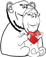 2soyjaks aliased bald ear fixed full_body glasses grin heart holding_heart holding_object holding_object_with_two_hands holding_soyjak looking_at_viewer looking_at_you meta:not_a_duplicate remastered sit sitting smile smirk soyjak subvariant:impdrink subvariant:wholesome_soyjak teeth transparent_background variant:gapejak variant:impish_soyak_ears wholesome // 2549x3117 // 245.5KB