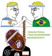 SOUL_BREAKER_(user) SOUL_BREAKER_is_a_stupid_nigger_who_doesn't_tag_his_shit_with_variants blond brown_skin clothes discord faggot flag:argentina flag:brazil flag:isis flag:minor_attracted_person furry garf_(user) greentext handshake hanging isis jewish_star pedophile rope satanism side_profile sloptranWNBAG_(namefag) tranny variant:bernd variant:chudjak // 1554x1677 // 254.6KB