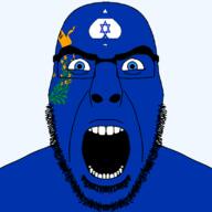 angry beard blue_eyes facial_mark flag flag:israel flag:nevada forehead_mark glasses hair israel looking_at_you nevada open_mouth queen_of_spades soyjak spade star_of_david state stubble subvariant:cobson_front2 subvariant:spadeson text thick_eyebrows united_states variant:cobson // 800x800 // 58.6KB