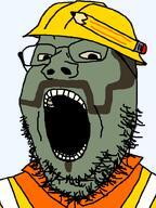 engineer engineer(gw2) goatee green_skin gw2 hair hard_hat meta:tagme moustache open_mouth orange_shirt pencil plants_vs_zombies polo_shirt pvz variant:gapejak vest // 600x800 // 27.6KB