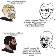 bald beard black chad comedy coronavirus_pandemic crying dark_humor dark_skin dr_fauci edgy glasses ias incel ironic joke med_chad meme nordic_chad soyjak vaccine variant:soyak virgin virus yes // 680x680 // 55.4KB