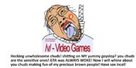 4chan ack crying glasses grand_theft_auto grand_theft_auto_vi mustache nintendo open_mouth reddit rope soyjak stubble suicide teeth text tranny v_(4chan) variant:bernd video_game woke // 2048x1024 // 598.7KB