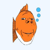 animal bubble fin fish full_body series:animaljaks smile soyjak tail variant:gapejak // 600x600 // 27.4KB